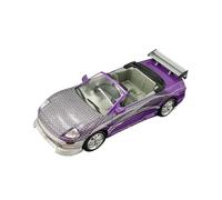 Collectible Race Car Model 1:43 For Mitsubishi Eclipse Spyder GTS Die-Cast Alloy Car Model Convertible Purple Vehicle Display Bedroom Decoration