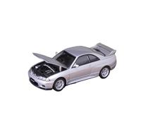 Collectible Race Car Model 1:43 For Nissan GT-R R33 Vspec Sports Car 1995 Silver Alloy Supercar Metal Model Decorate Bedroom Decoration