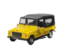 Collectible Race Car Model 1:43 For Renault Rodeo 4 Soft Top Truck Alloy Yellow Caravan Display Stand Decoration Collection Bedroom Decoration