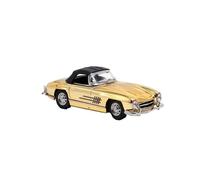 Collectible Race Car Model 1:64 For 300SL Classic Alloy Car Decoration Toy Model Front And Rear Covers Can Be Opened Bedroom Decoration(Gold)
