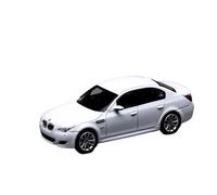 Collectible Race Car Model 1:64 For BMW M5 E60 Sedan Wagon Travel Version Alloy Car Model Mini Vehicle Decoration Metal Toy Bedroom Decoration(White A)