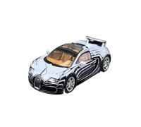 Collectible Race Car Model 1:64 For Bugatti Veyron Ceramic Dragon Alloy Car Model Black And White Metal Decorations Bedroom Decoration