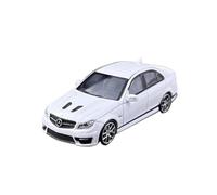 Collectible Race Car Model 1:64 For C63 W204 507 Diecast Scale Alloy Car Model Static Vehicle Seal Design Mini Decoration Bedroom Decoration(White)
