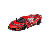 Collectible Race Car Model 1:64 For Fara F9XX Convertible Version Mansory Modified Version Mairuisha Static Alloy Car Model Bedroom Decoration(Red)
