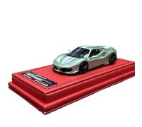 Collectible Race Car Model 1:64 For Ferrari 488 PISTA Green Resin Simulation Scale Car Model For Home Or Office Décor Bedroom Decoration(Green A)