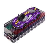 Collectible Race Car Model 1:64 For Ferrari 488 Pista Sports Car Simulation Resin Car Model Multi-color To Friends Decoration Bedroom Decoration(Purple)