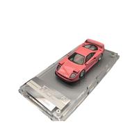 Collectible Race Car Model 1:64 For Ferrari F40 Prancing Horse Flip-up Lights Alloy Multicolor Car Model Realistic Ornament Bedroom Decoration(Pink)