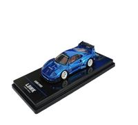 Collectible Race Car Model 1:64 For Ferrari F40 TAS LBWK Hidden Blue Alloy Sports Car Static Collectible Car Model Toy Bedroom Decoration