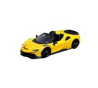 Collectible Race Car Model 1:64 For Ferrari SF90 Convertible Metallic Yellow Collectible Resin Car Model Send A Boyfriend Bedroom Decoration