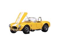Collectible Race Car Model 1:64 For Ford Shelby 427 Convertible Classic Car Retro Simulation Alloy Car Model Interior Display Bedroom Decoration(Yellow)