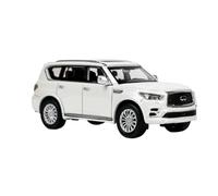 Collectible Race Car Model 1:64 For Infiniti QX80 2020 Alloy Car Model 8cm Multi-color Metal Vehicle Indoor Game Toy Bedroom Decoration(White)