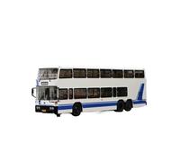 Collectible Race Car Model 1:64 For Jinling Double-decker JLY6121S Special 5-route Alloy Bus Simulation Model White Bedroom Decoration