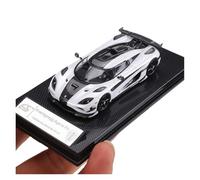 Collectible Race Car Model 1:64 For Koenigsegg Agera RS Supercar Carbon Cover Alloy Simulation Ornaments Car Model Collection Bedroom Decoration(White B)