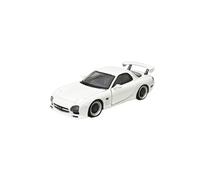 Collectible Race Car Model 1:64 For Mazda RX7 White Alloy Full Door Simulation Scale Car Model Classic Car Gifts Decoration Bedroom Decoration