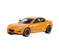Collectible Race Car Model 1:64 For Mazda RX8 Adult Collectible Model Cars Realistic Vehicle Metal Model Desktop Display Bedroom Decoration(Orange)