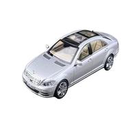Collectible Race Car Model 1:64 For Mercedes-Benz S-Class S600L W221 Silver Alloy Car Model Collection Display Stand Ornaments Bedroom Decoration