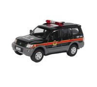 Collectible Race Car Model 1/64 For Mitsubishi Pajero Fire Truck Alloy Work Vehicle Model Dark Green Car Interior Decoration Bedroom Decoration