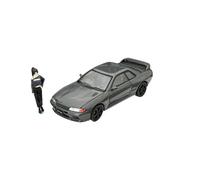Collectible Race Car Model 1:64 For Nissan GTR R32 Front Cover Openable Alloy Scene Simulation Car Model A Birthday Surprise Bedroom Decoration