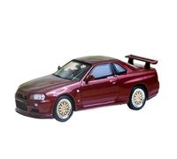 Collectible Race Car Model 1:64 For Nissan GTR R34 V-SPEC-II Stance Hunters Alloy Car Model Space Exhibition Bedroom Decoration
