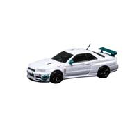 Collectible Race Car Model 1:64 For Nissan GTR R34 V-SPEC Tuned By MINE'S Collectible Mini Alloy Car Model Supercar Ornament Bedroom Decoration
