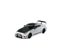 Collectible Race Car Model 1:64 For Nissan Gtr R35 Rr Battle Grey Lb Wide Body Alloy Sports Car Model Static Die Cast Vehicle Bedroom Decoration