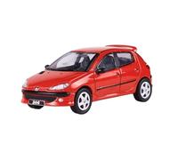 Collectible Race Car Model 1:64 For Peugeot 206 Die-cast Metal Ornaments Alloy Miniature Car Model Static Vehicle A Bedroom Decoration(Red)