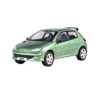 Collectible Race Car Model 1:64 For Peugeot 206 Die-cast Metal Ornaments Alloy Miniature Car Model Static Vehicle A Bedroom Decoration(Green)