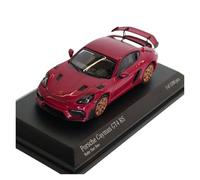 Collectible Race Car Model 1/64 For Porsche Cayman GT4 RS Supercar Alloy Car Model Multi-color Adult Metal Vehicle Collection Bedroom Decoration(Red)