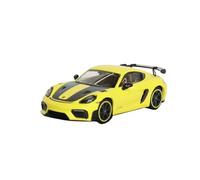 Collectible Race Car Model 1/64 For Porsche Cayman GT4 RS Supercar Alloy Car Model Multi-color Adult Metal Vehicle Collection Bedroom Decoration(Yellow)