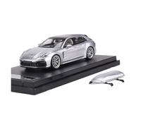 Collectible Race Car Model 1:64 For Porsche Panamera Touring Shooting Brake Scale Alloy Car Model Black Silver Display Model Bedroom Decoration(Silver)