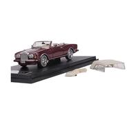Collectible Race Car Model 1:64 For Rolls-Royce Corniche IV Convertible Classic Car Retro Alloy Car Soft Top Version Scale Model Bedroom Decoration(Red B)