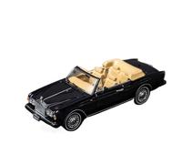 Collectible Race Car Model 1:64 For Rolls-Royce Soft Top Two-door Corniche Alloy Saloon Car Model Dangerous Road Ornaments Bedroom Decoration(Black B)