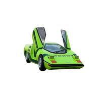 Collectible Race Car Model 1/64 For Scissor Door Sports Car Alloy Car Model Flip Pop-up Light Version Openable Door Vehicle Bedroom Decoration(Green)