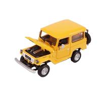 Collectible Race Car Model 1:64 For Toyota Land Cruiser 4-drive SUV LC40 FJ40 Yellow Alloy Car Model Static Decoration Toy Bedroom Decoration