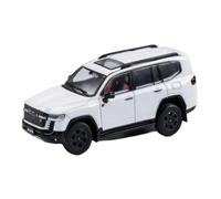 Collectible Race Car Model 1:64 For Toyota Land Cruiser LC300 GR Black And White Alloy Off-road Vehicle Car Model Scale Toy Car Bedroom Decoration(White)