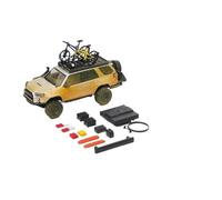 Collectible Race Car Model 1:64 For Toyota Land Cruiser Prado Off-road Alloy Car Model With Accessories Static Display Toy Bedroom Decoration(Yellow)