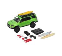 Collectible Race Car Model 1:64 For Toyota Land Cruiser Prado Off-road Alloy Car Model With Accessories Static Display Toy Bedroom Decoration(Green)