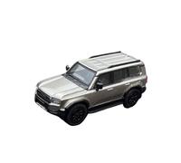 Collectible Race Car Model 1:64 For Toyota Prado 250 Land Cruiser LC250 2024 Alloy Scale Car Model Retro Decoration Model Bedroom Decoration(Silver right rudder)