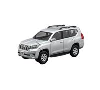 Collectible Race Car Model 1/64 For Toyota Prado Alloy Car Model Off-road Vehicle Indoor Game Travel Toy Car Decoration Bedroom Decoration(Silver)