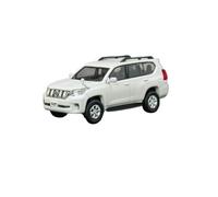 Collectible Race Car Model 1/64 For Toyota Prado Alloy Car Model Off-road Vehicle Indoor Game Travel Toy Car Decoration Bedroom Decoration(White)