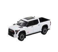 Collectible Race Car Model 1:64 For Toyota Tundra Off-road Pickup Truck Black White Alloy Car Rear Compartment Convertible Vehicle Bedroom Decoration(White)