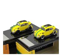 Collectible Race Car Model 1:64 For Volkswagen Beetle RWB With Sunroof Alloy Color Matching Car Model Limited Edition Vehicle Bedroom Decoration(Yellow)