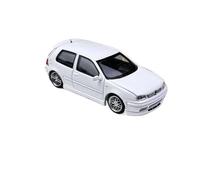 Collectible Race Car Model 1:64 For VW Golf GTI Mk4 Commercial Vehicle Realistic Classic Alloy Car Model Static Ornament Toy Bedroom Decoration(White)