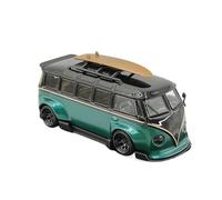 Collectible Race Car Model 1:64 For VW T1 Van Wagon Wide Body Alloy Wagon Model With Roof Rack Green Decoration Car Bedroom Decoration