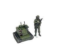 Collectible Race Car Model 1/72 For Unmanned Combat Vehicle And Guardian Model With Figure Green Kit Display Decoration Bedroom Decoration