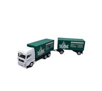 Collectible Race Car Model 1:87 For Man TG-460 Short Container Model Green Truck Alloy Vehicle With Trailer Set Static Toy Bedroom Decoration