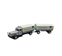 Collectible Race Car Model 1:87 For Saller Faun Truck With Trailer Set Transporter Truck Alloy Decoration Car Model Craft Bedroom Decoration