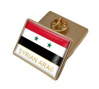 Collectible Syrian Republic Flags Pin Fine Iron Construction For Friend And Family Interested In History Wearable Flag