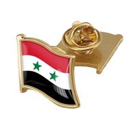 Collectible Syrian Republic Flags Pin Fine Iron Construction For Friend And Family Interested In History Wearable Flag
