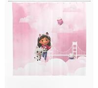 Collectibles Gabby's Dollhouse The Movie Bath Microfiber Shower Curtain, 72x72, (Officially Licensed Product) by Franco